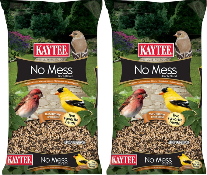 Kaytee no mess finch seed and nyjer blend, 8 pounds, attracts goldfinches and chickadees