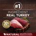 Purina ONE True Instinct Adult Dry Dog Food with Real Turkey and Venison, 30% Protein, 15 Lb. Bag