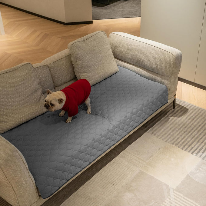 Gogobunny 3x stronger dark grey/light grey reversible waterproof pet blanket, 30x70 inch
