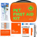 Arca Pet dog & cat first aid kit, vet-endorsed travel essentials with digital thermometer, muzzle, & mini first aid pouch