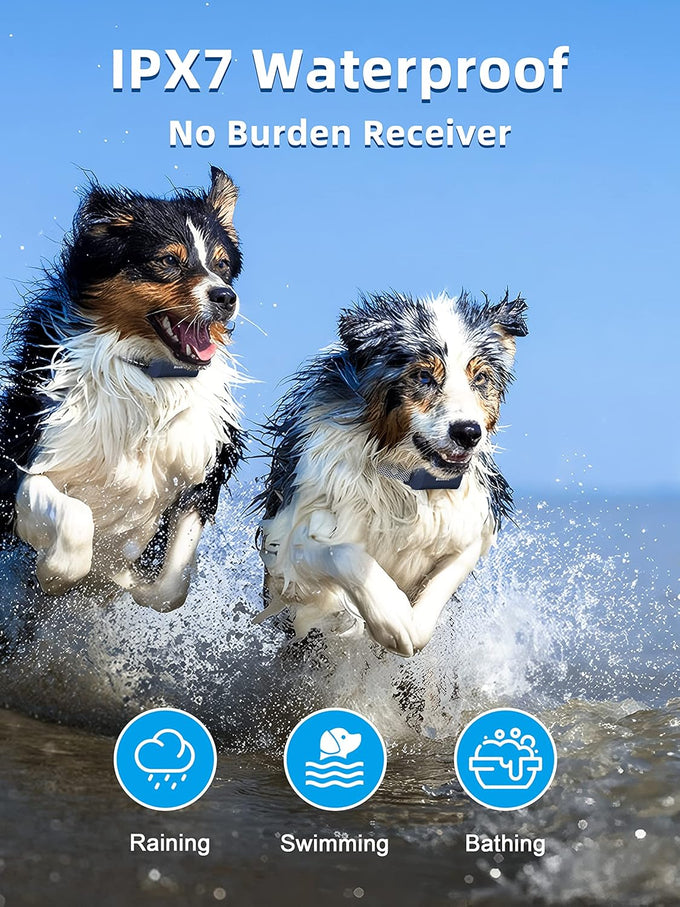Bousnic 4000ft range waterproof dog shock collars for 2 dogs, humane shock modes, rechargeable e collars for large medium small dogs