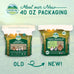 Oxbow organic meadow hay, usda certified, 100% natural, 40oz bag for small pet rabbits and guinea pigs