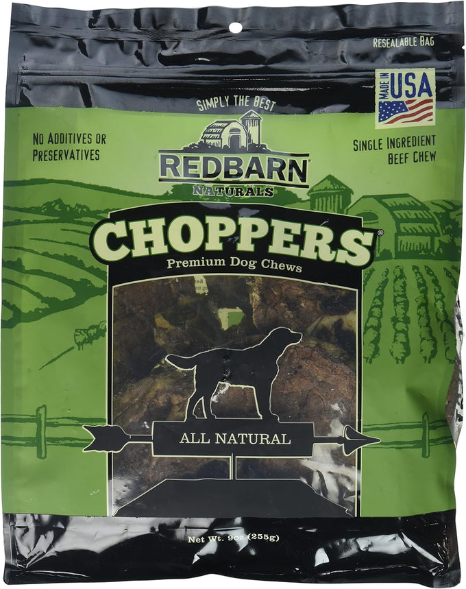 Redbarn natural beef lung chopper treats for dogs, premium made in usa, single ingredient, high protein, low fat, 9 oz bag
