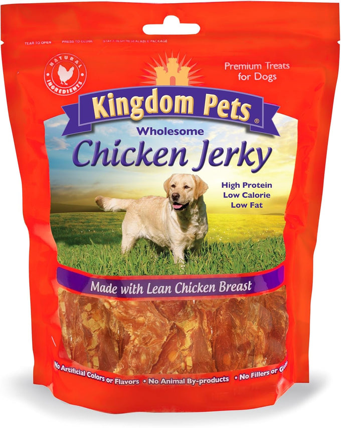 Duck jerky dog treats with only 3 natural ingredients, no fillers, 2.5 pound bag, grain-free and low-fat