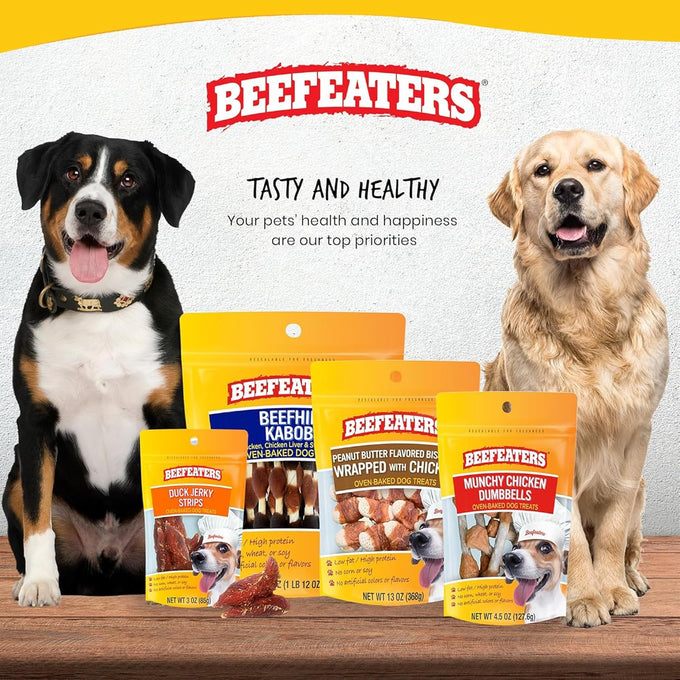 Beefeaters sweet potato chews 28 oz resealable bag rawhide-free jerky chews grain-free dog treats no corn wheat gluten