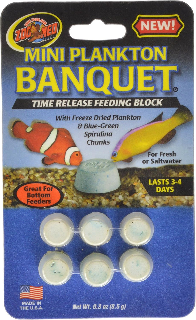 zoo med laboratories azm bb6 plankton banquet block feeder giant, 1 count, 3-14 day feed release