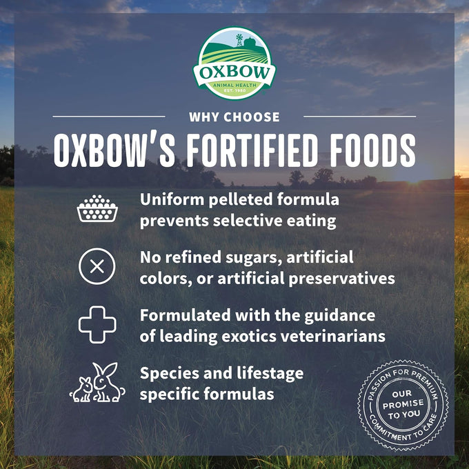 oxbow organic bounty adult rabbit food - 3 lb. - all natural rabbit pellets made in usa
