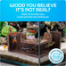 Fishnosh Aquarium Cave | BPA-free wood-like fish tank hideout for corners, 5.1" x 2" x 2.7"