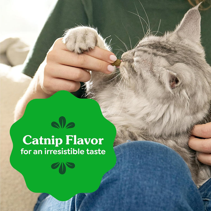 Feline Greenies cat dental treats, adult natural, 21 oz tub, veterinarian-recommended, catnip flavor