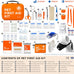 Arca Pet dog & cat first aid kit, vet-endorsed travel essentials with digital thermometer, muzzle, & mini first aid pouch