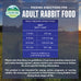 oxbow organic bounty adult rabbit food - 3 lb. - all natural rabbit pellets made in usa