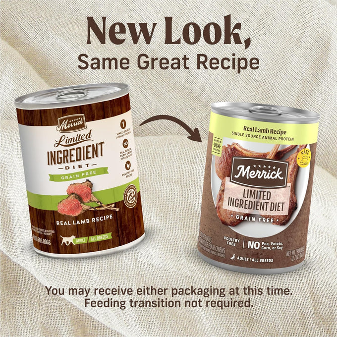 Merrick Limited Ingredient Grain-Free Wet Dog Food, Lamb