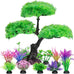 ameliade pink cherry blossom tree aquarium decor set for goldfish betta fish tank decorations