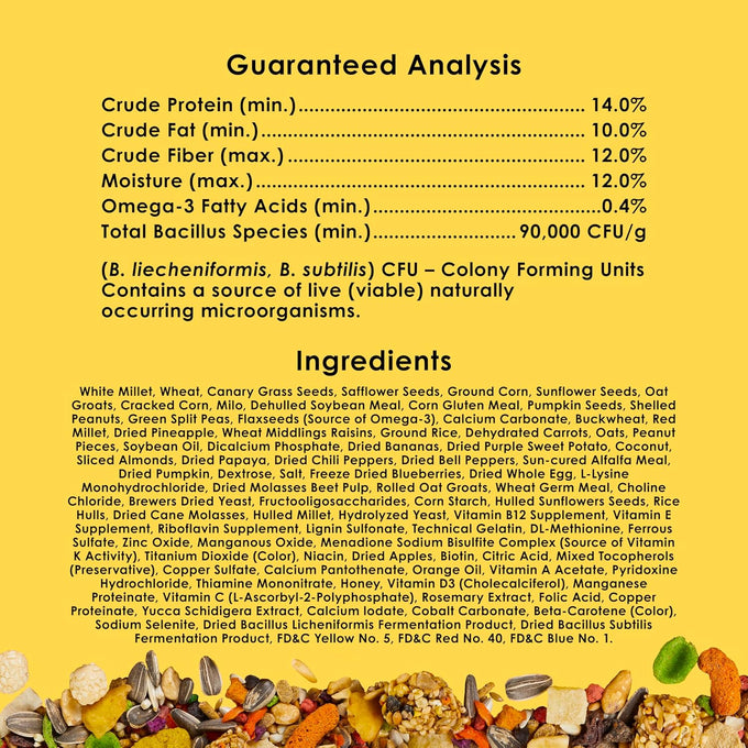 Kaytee Fiesta Conure Food, 4.5 pounds, Nutritious and Fun Blend for Skin, Feather, Digestion, Brain and Heart Health