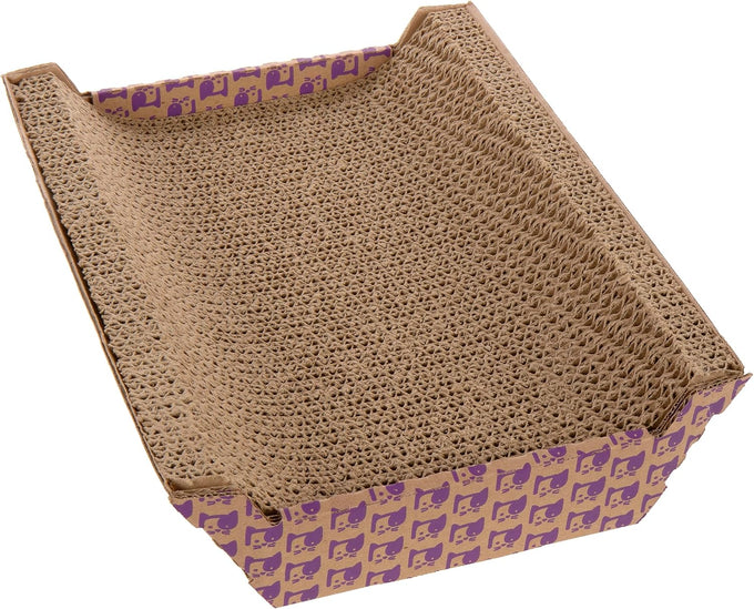 SmartyKat Super Scratcher Chaise Cat Bed with Catnip Infusion Technology, Brown, One Size