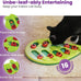 Nina Ottosson Buggin' Out Puzzle Feeder, 13.9" x 11.5", Level 2 Slow Feeder Enrichment Toy for Indoor Cats