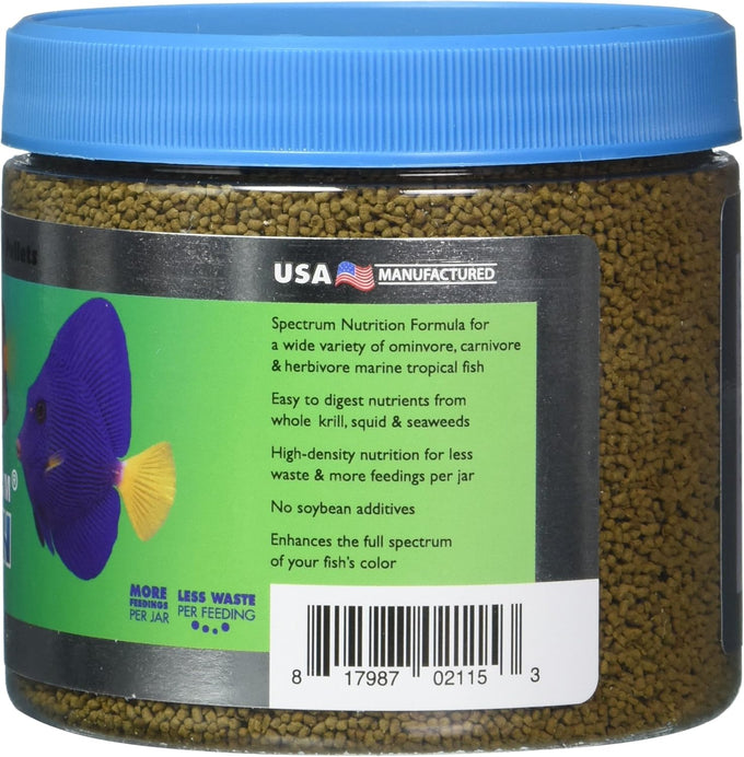 New Life Spectrum Naturox Series Marine Formula Supplement for Pet Fish, 1mm Sinking Pellets, 300g, Made in the USA