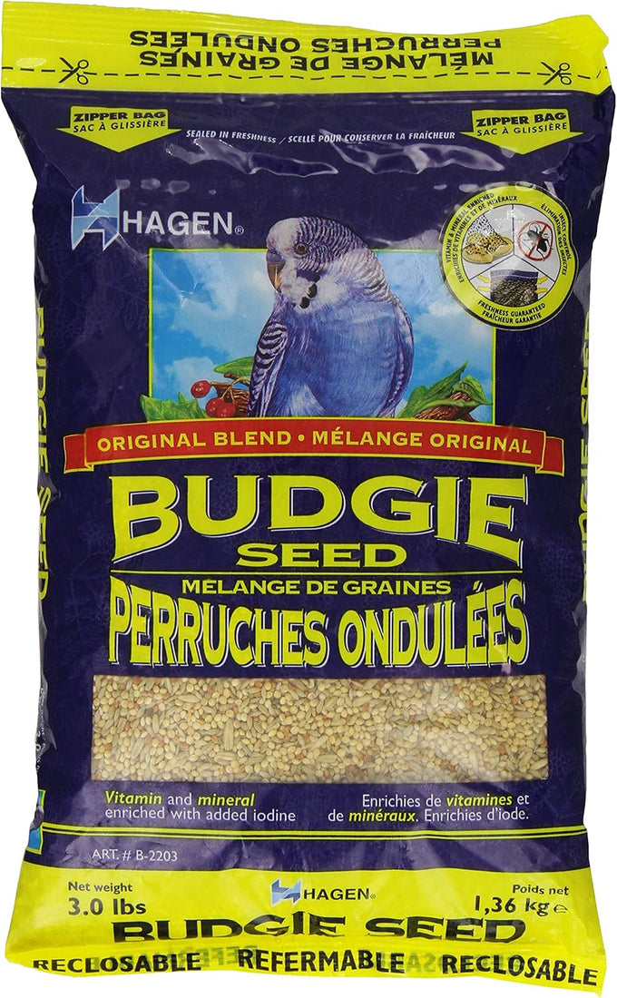 Hagen White Millet Bird Seed Premium Blend Nutritionally Balanced Vitamins Minerals Dust-Free 6 lb Bag for Budgies