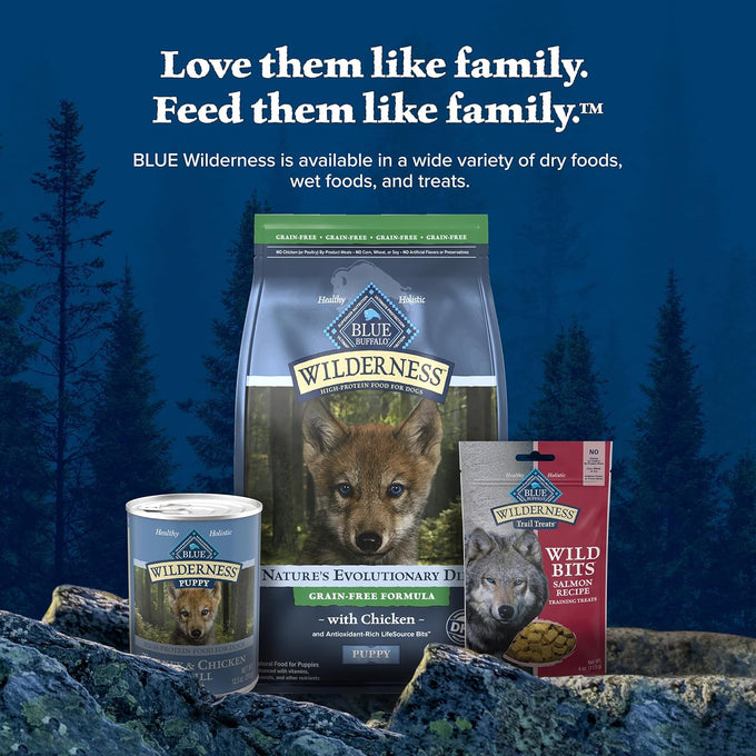 Blue Buffalo Wilderness Puppy High-Protein Dry Dog Food with Real Chicken, Grain-Free, Made in the USA with Natural Ingredients, Chicken, 4.5-lb Bag