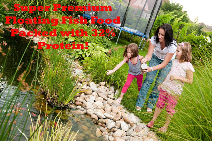 Premium floating pellets for pond and lake fish, 2 pounds, complete nutrition