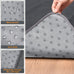 loobani 2 packs extra large reusable dog mat for floor, non-slip washable pee pads for dogs, gray, 36x48 inches