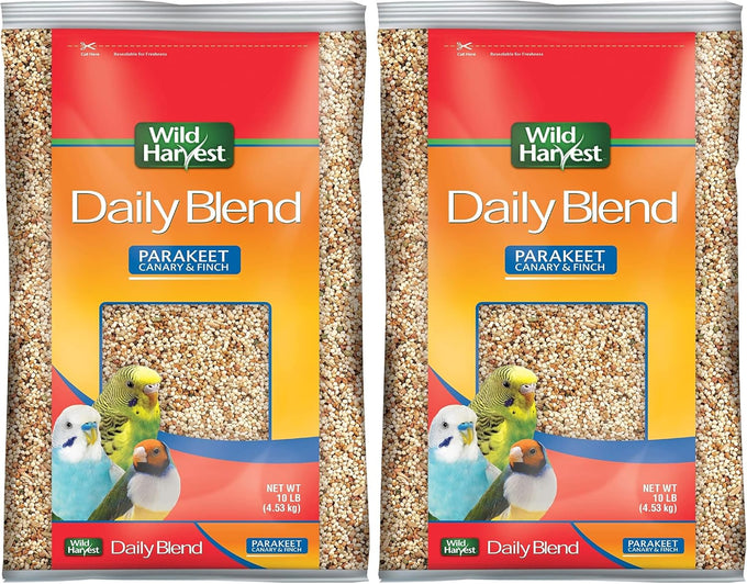 Wild Harvest Daily Blend Nutrition Diet for Parakeet, Canary & Finch, 10 Pounds, Orange Flavor