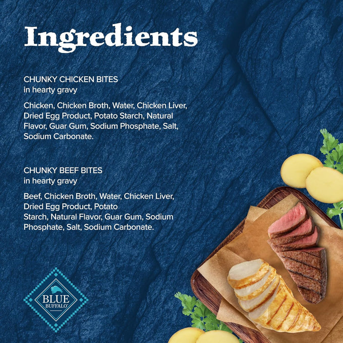 Blue Buffalo Wilderness Trail Toppers Wet Dog Food Variety Pack, Chicken & Beef