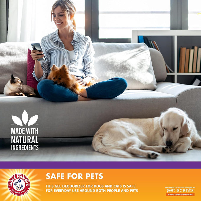 Arm & Hammer for Pets Air Care Pet Scents Deodorizing Gel Beads for Long Lasting Odor Control Lavender Fields Scent 12 oz