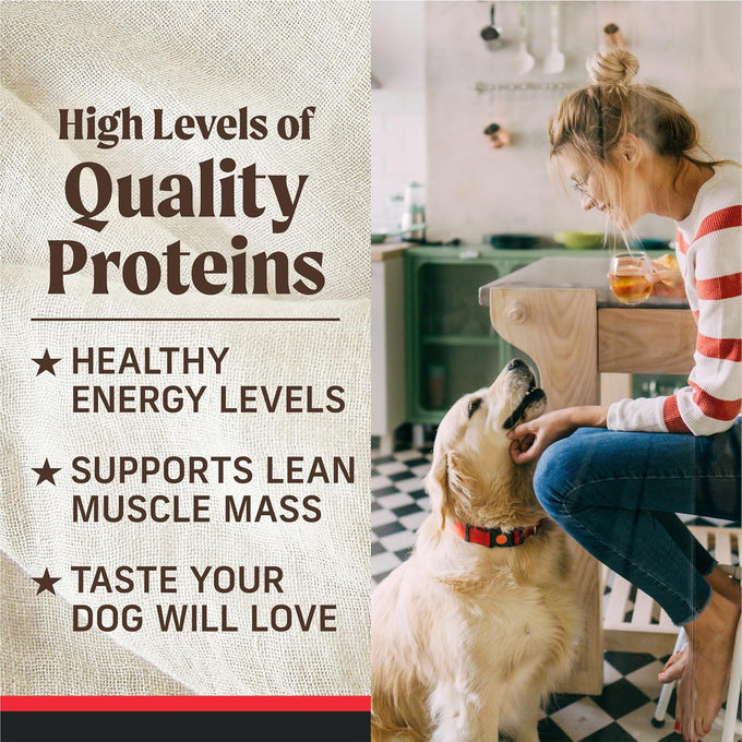 Merrick Grain Free Premium And Natural Canned Dog Food, Soft And Healthy Poultry Free Wet Recipe, Real Beef Lamb And Bison - (Pack of 12) 12.7 oz. Cans