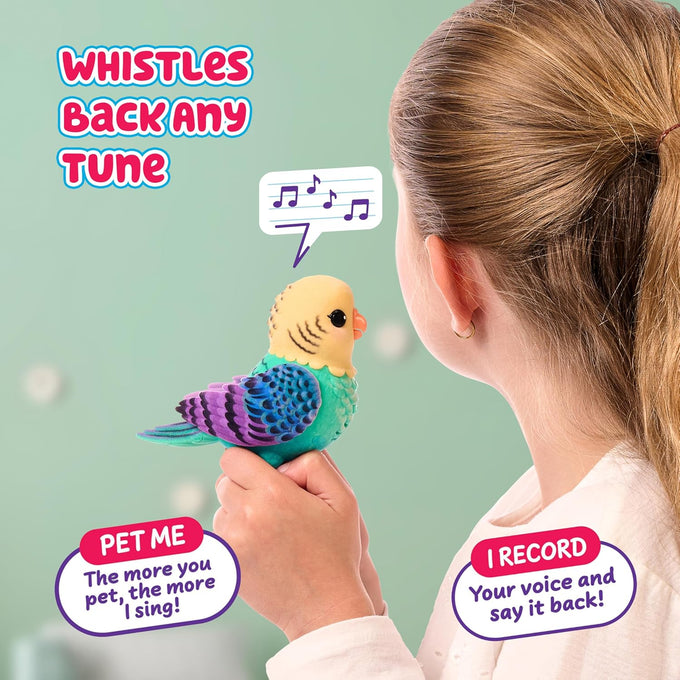 little live pets indie talking bird toy, 20+ sounds, realistic pet play, kids toy playset, ages 5-7, colorful cage