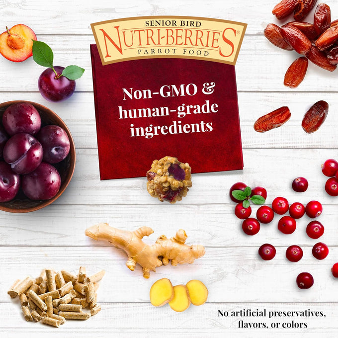 Lafebers Senior Bird Nutri Berries Parrot Food 3 lb Non GMO Human Grade Ingredients