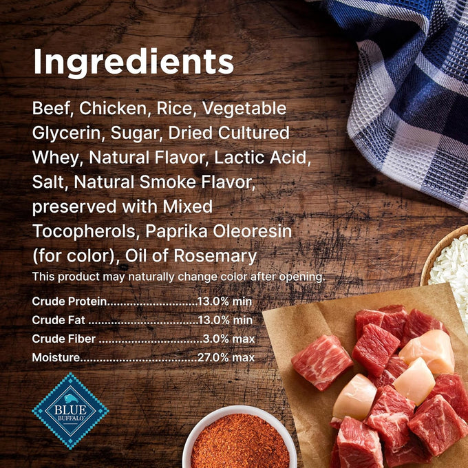 Blue Buffalo Nudges Grillers Natural Dog Treats, Steak 10oz, Real Steak First Ingredient