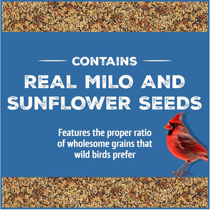 Pennington 22.5-lb Wild Bird Seed for Outside Feeders, Critter-Proof Bucket, Songbird Favorites and Year-Round Nutrition