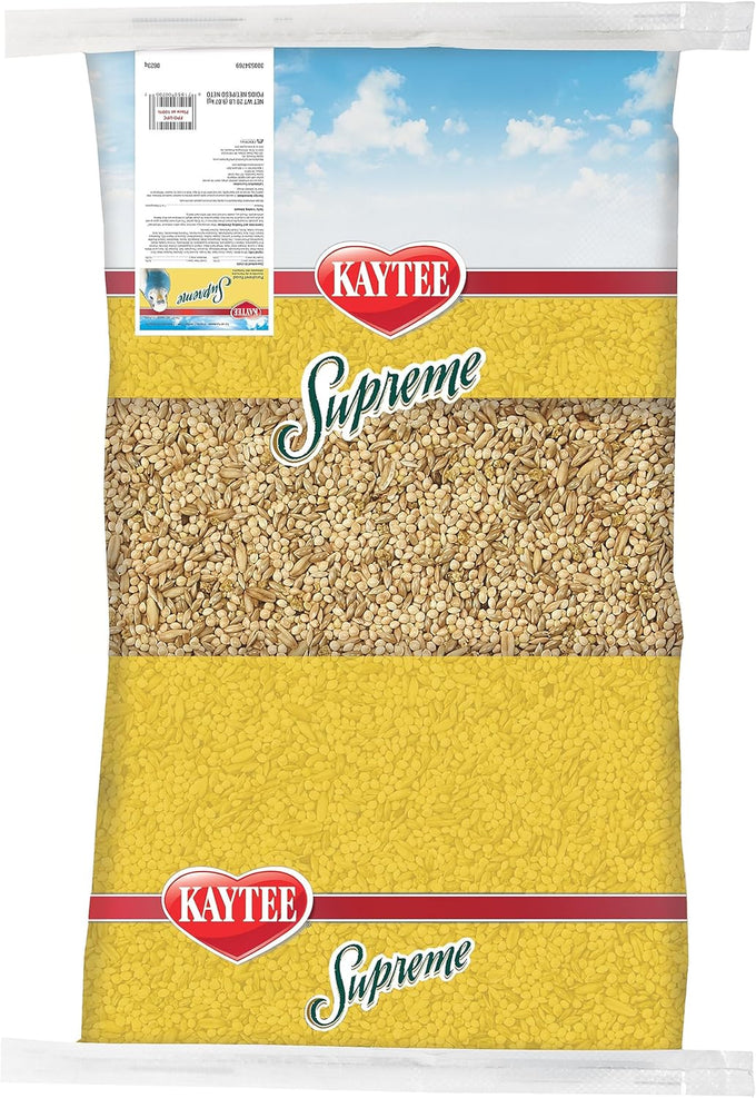Kaytee supreme parakeet food for pet birds, 20 pounds natural seed and grain nutrition
