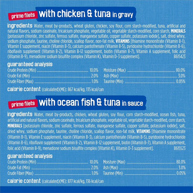 Purina Friskies Oceans of Delight Wet Cat Food Variety Pack - 40 Cans, 5.5 oz, Adult Cat Food