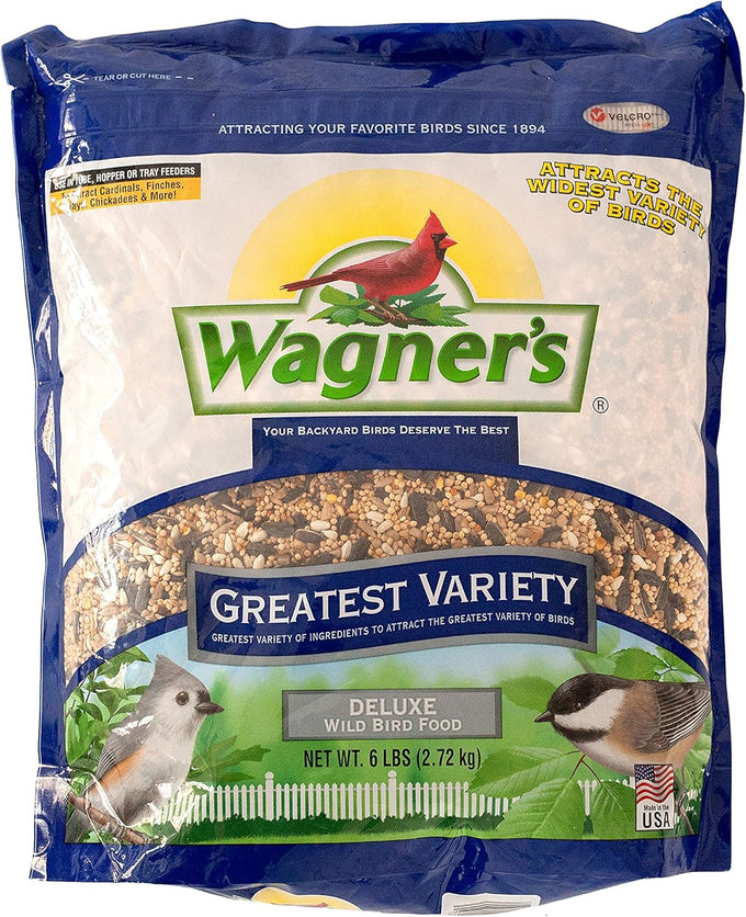 Wagner's 6-Pound Greatest Variety Blend Wild Bird Food with 40% Sunflower, USA Made