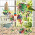 loofah bird shredding toy for parakeet conure cockatiel budgies lovebird parrotlet cage accessories