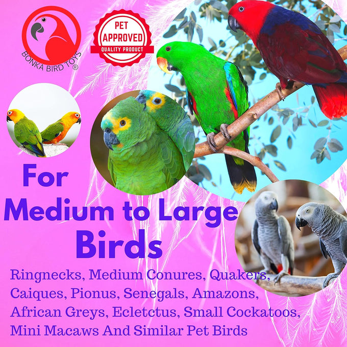 Bonka Bird Toys 867 Big Stick 9.50" medium parrot chew cage toy for Conure Quaker Pionus