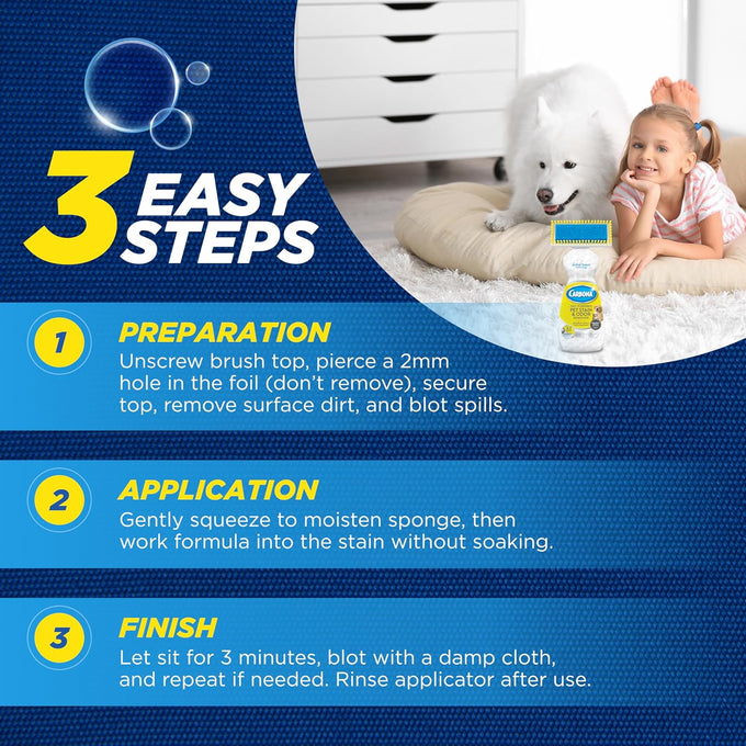 Carbona 2-in-1 oxy-powered pet stain & odor remover for carpets, 13.5 fl oz, 2-pack