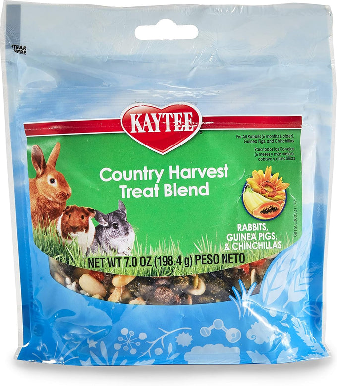 Kaytee Country Harvest Treat Blend for small pet animals, 7 oz, natural forage-style