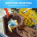 Fishnosh Aquarium Cave | BPA-free wood-like fish tank hideout for corners, 5.1" x 2" x 2.7"