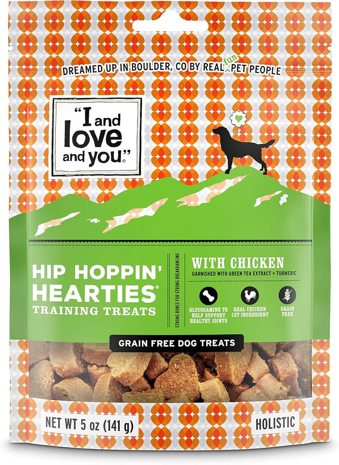 I and love and you Nice Jerky Bites, 4oz Grain-Free Soft & Chewy Dog Treats with Real Beef & Pasture-Raised Lamb, Ideal for Training & Protein Boost, Filler-Free Formula.