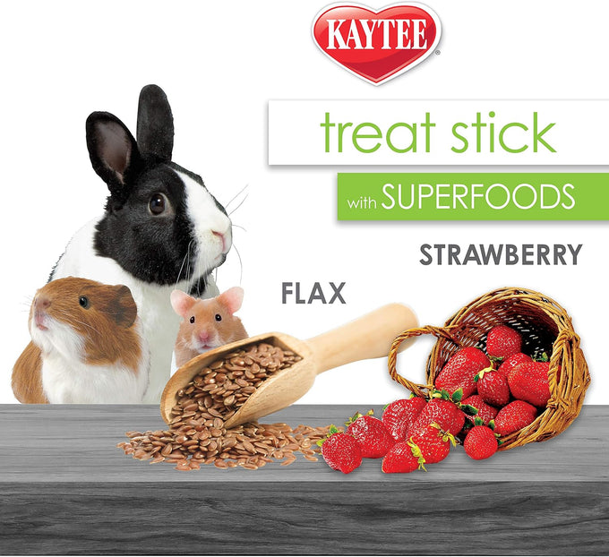Kaytee small animal strawberry and flax seed treats, 5.5 oz, for rabbits and guinea pigs