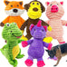 Jalousie plush toys for medium large dogs, 5 pack corduroy squeak toy