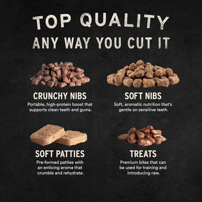 vital essentials raw duck crunchy mini nibs 96% duck organs & bone complete meal or topper