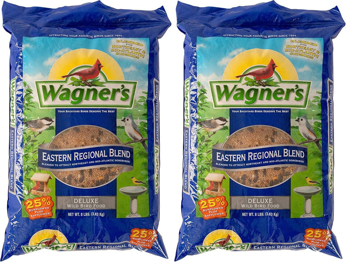 Wagner's 20-Pound Eastern Regional Wild Bird Food, Attracts Songbirds with White Millet and Black Oil Sunflower Seeds