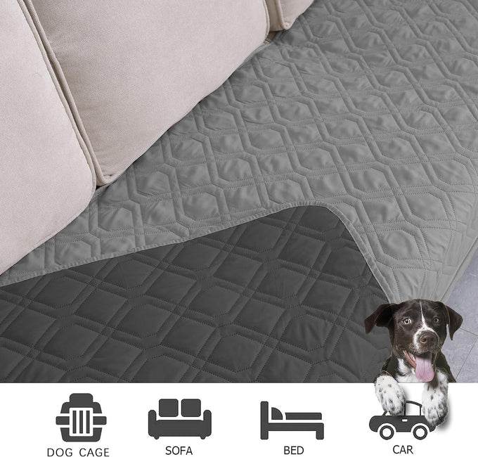 Ameritex waterproof reversible dog bed cover for sofa and couch furniture pet blanket