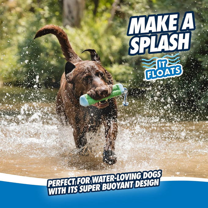 chuckit! amphibious bumper fetch stick toy for medium dogs - floats in water - interactive dog toys