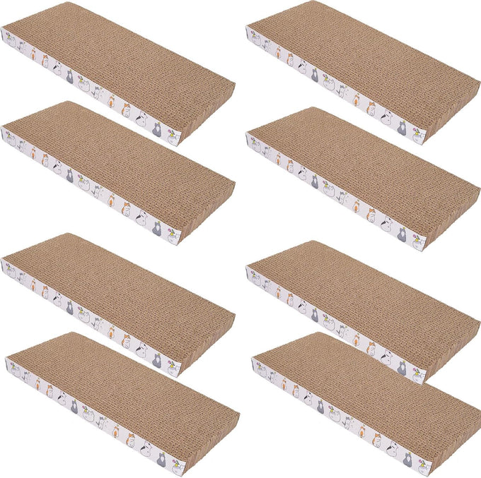 Cat Scratcher Toys set, 5-pack, reusable, double-sided, cardboard pad for indoor cats