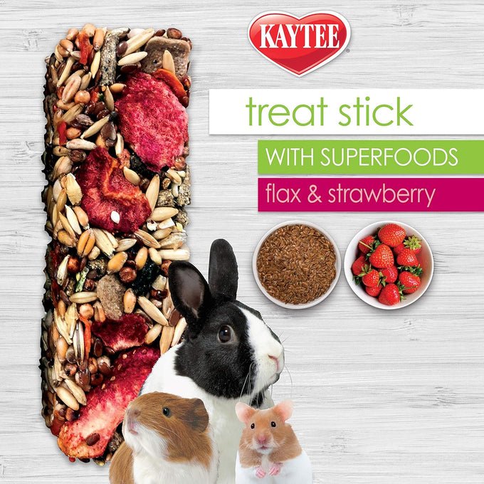 Kaytee small animal strawberry and flax seed treats, 5.5 oz, for rabbits and guinea pigs